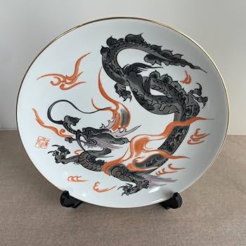 Amazon.co.jp: 有田焼 絵 皿 飾り 龍 竜 弥右エ門 彌右衛門 彌右